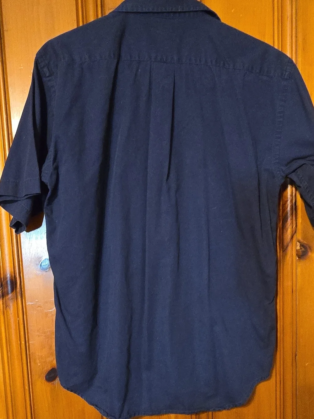 Ralph Lauren Navy Short-Sleeve Button-Down Shirt with Blue Pony